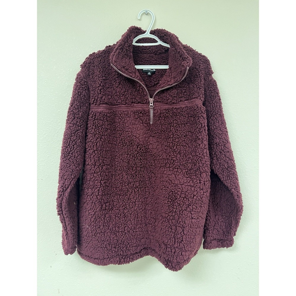 Zenana Outfitters Women's Maroon Fleece Size Xl Long Sleeve